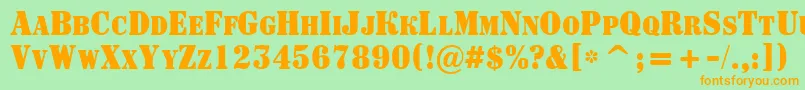 ASignboardcpsnrBold Font – Orange Fonts on Green Background