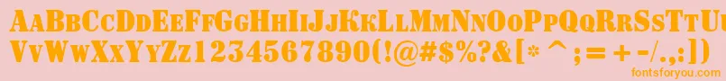 ASignboardcpsnrBold Font – Orange Fonts on Pink Background