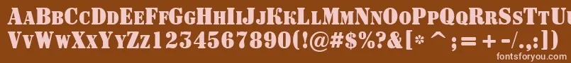 ASignboardcpsnrBold Font – Pink Fonts on Brown Background