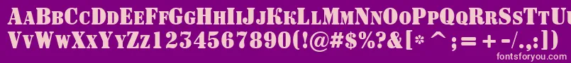 ASignboardcpsnrBold Font – Pink Fonts on Purple Background