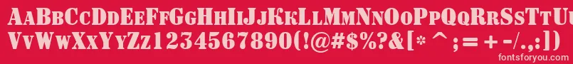 ASignboardcpsnrBold Font – Pink Fonts on Red Background