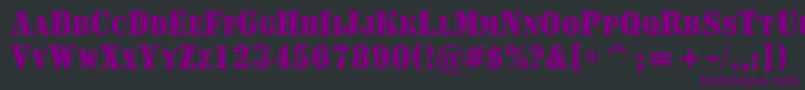 Шрифт ASignboardcpsnrBold – фиолетовые шрифты на чёрном фоне