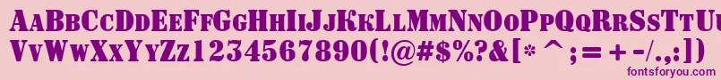 ASignboardcpsnrBold Font – Purple Fonts on Pink Background
