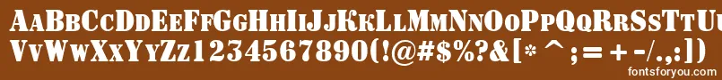 ASignboardcpsnrBold Font – White Fonts on Brown Background