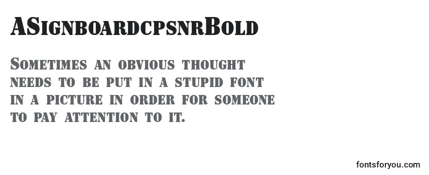 ASignboardcpsnrBold-fontti