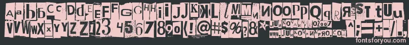 Phorssa Font – Pink Fonts on Black Background