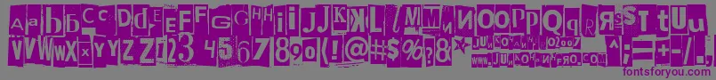 Шрифт Phorssa – фиолетовые шрифты на сером фоне