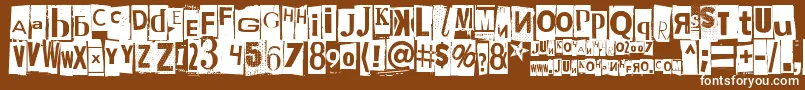 Phorssa Font – White Fonts on Brown Background
