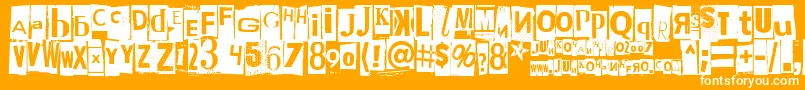 Phorssa Font – White Fonts on Orange Background