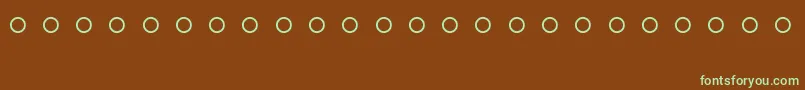 Шрифт Clocks – зелёные шрифты на коричневом фоне