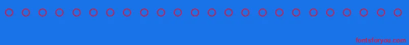 Clocks Font – Red Fonts on Blue Background