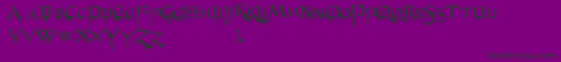 PrUncialCreepy-Schriftart – Schwarze Schriften auf violettem Hintergrund