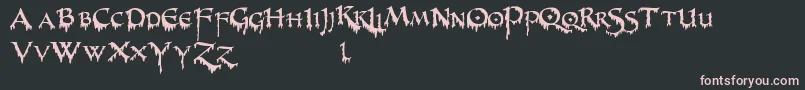 PrUncialCreepy Font – Pink Fonts on Black Background