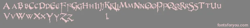 PrUncialCreepy Font – Pink Fonts on Gray Background