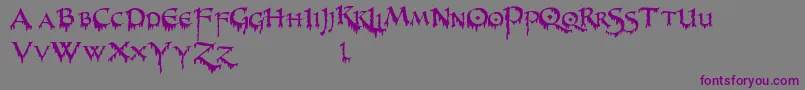 PrUncialCreepy Font – Purple Fonts on Gray Background