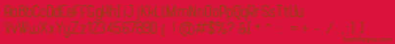 Cona Font – Brown Fonts on Red Background