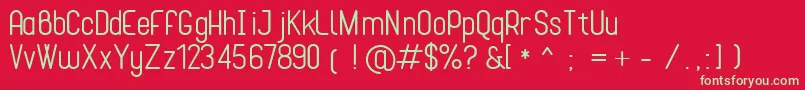 Cona Font – Green Fonts on Red Background