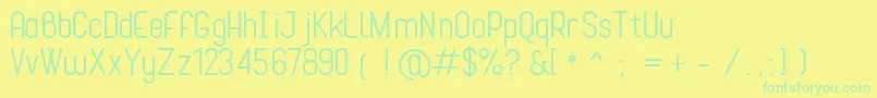 Cona-Schriftart – Grüne Schriften auf gelbem Hintergrund
