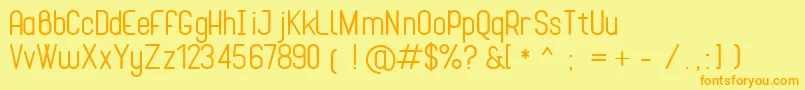 Cona Font – Orange Fonts on Yellow Background