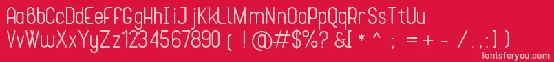 Cona Font – Pink Fonts on Red Background