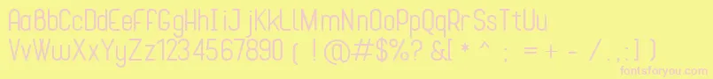 Cona Font – Pink Fonts on Yellow Background