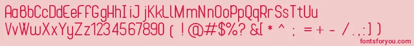 Cona Font – Red Fonts on Pink Background