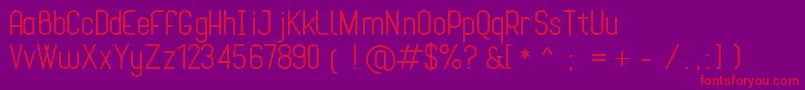 Cona-fontti – punaiset fontit violetilla taustalla