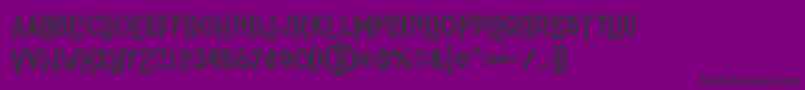 フォントMurrayInlineGrunge – 紫の背景に黒い文字