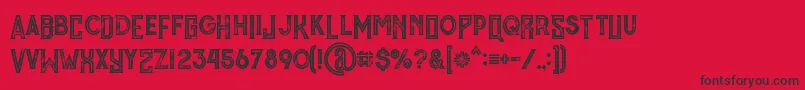 MurrayInlineGrunge Font – Black Fonts on Red Background