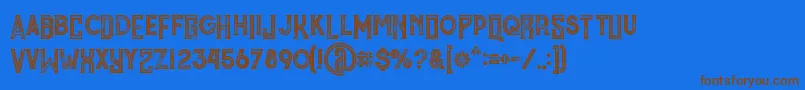 Police MurrayInlineGrunge – polices brunes sur fond bleu