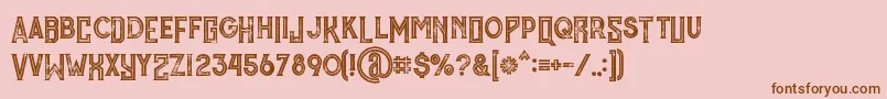 MurrayInlineGrunge Font – Brown Fonts on Pink Background