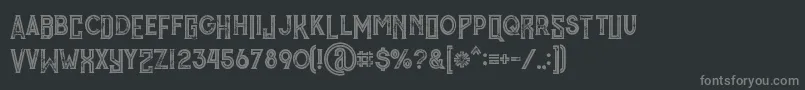 MurrayInlineGrunge-Schriftart – Graue Schriften auf schwarzem Hintergrund