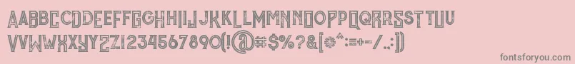 フォントMurrayInlineGrunge – ピンクの背景に灰色の文字