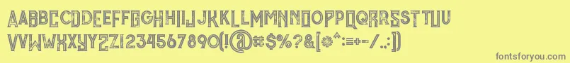 MurrayInlineGrunge Font – Gray Fonts on Yellow Background