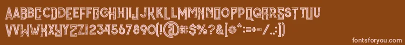 フォントMurrayInlineGrunge – 茶色の背景にピンクのフォント
