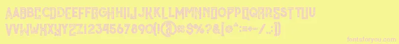MurrayInlineGrunge Font – Pink Fonts on Yellow Background