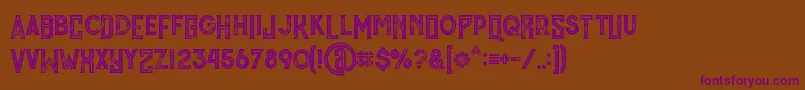MurrayInlineGrunge Font – Purple Fonts on Brown Background