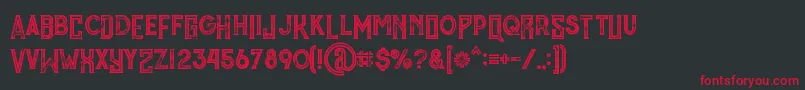 MurrayInlineGrunge Font – Red Fonts on Black Background