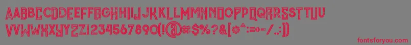 MurrayInlineGrunge Font – Red Fonts on Gray Background