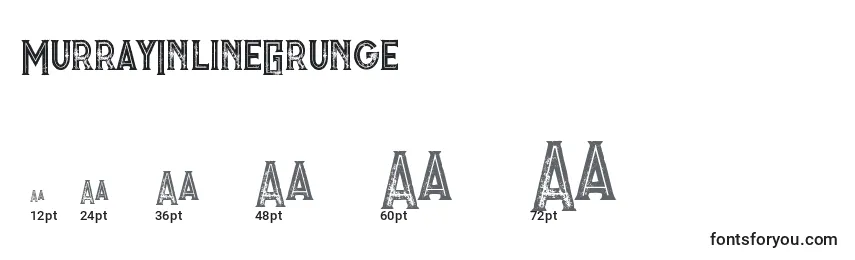 Размеры шрифта MurrayInlineGrunge