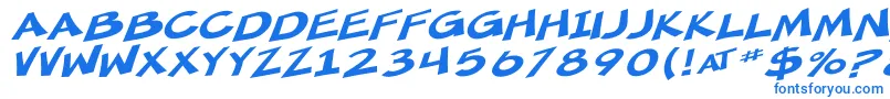 フォントSfMincedMeatExtendedOblique – 青いフォント