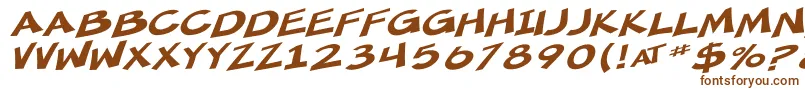 SfMincedMeatExtendedOblique Font – Brown Fonts on White Background