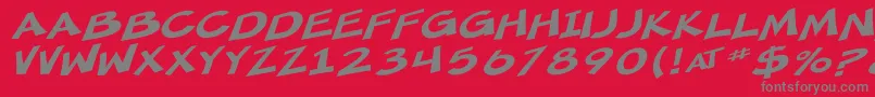 SfMincedMeatExtendedOblique Font – Gray Fonts on Red Background