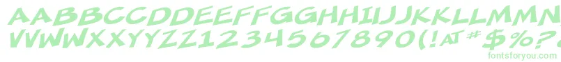 SfMincedMeatExtendedOblique Font – Green Fonts on White Background