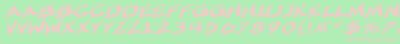 SfMincedMeatExtendedOblique Font – Pink Fonts on Green Background