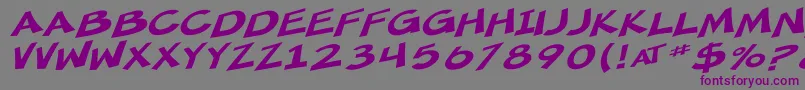 Police SfMincedMeatExtendedOblique – polices violettes sur fond gris