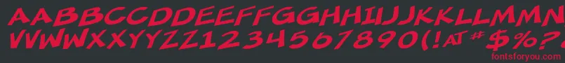 SfMincedMeatExtendedOblique Font – Red Fonts on Black Background