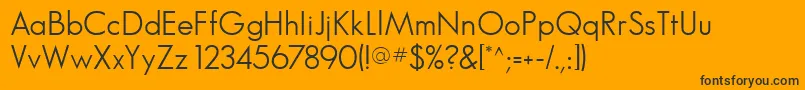 Glasnostlightfwf Font – Black Fonts on Orange Background
