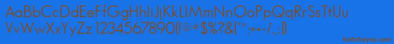 Glasnostlightfwf Font – Brown Fonts on Blue Background