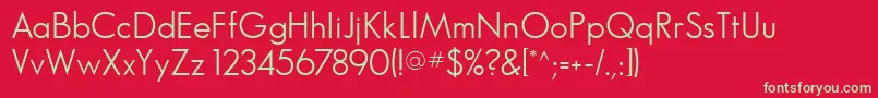 Glasnostlightfwf Font – Green Fonts on Red Background